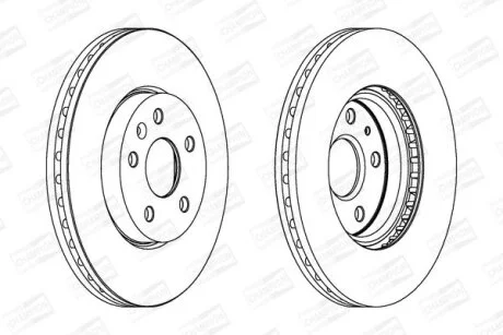 Гальмівний диск пер. Equinox/Malibu/Camaro/LaCrosse/GL8/950/Insignia 08- CHAMPION 562462CH1