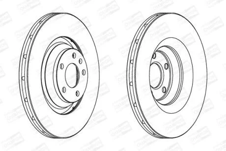 Гальмівний диск передній Audi A6 (4F2,4F5,4FH,C6) CHAMPION 562506CH1
