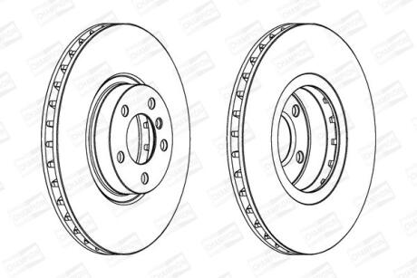 Гальмівний диск передній BMW X5,X6 CHAMPION 562520CH-1
