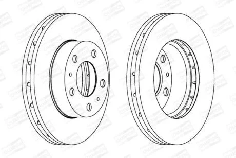 Гальмівний диск передній Peugeot Boxer / Citroen Jumper / Fiat Ducato CHAMPION 562630CH-1