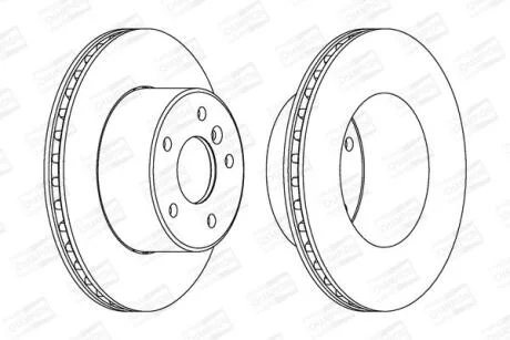 Гальмівний диск передній Land Rover Discovery II CHAMPION 562685CH-1