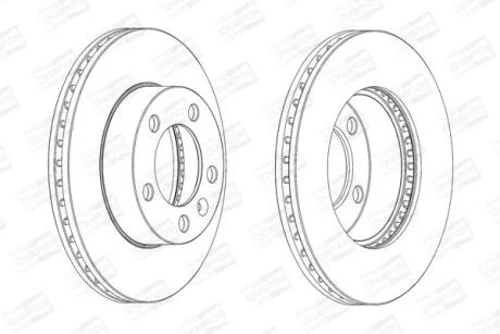 Гальмівний диск передній Renault Master Opel Movano / Nissan NV400 CHAMPION 562713CH1