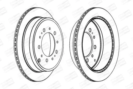 TOYOTA диск гальм.задн.Land Cruiser,Lexus LX570 08- CHAMPION 562761CH-1