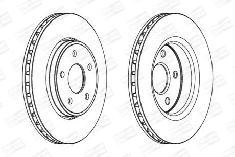 Гальмівний диск передній Jeep Commander, Grand Cherokee CHAMPION 562854CH1