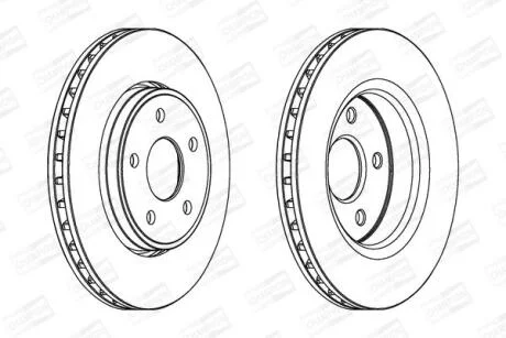 Гальмівний диск передній Jeep Commander, Grand Cherokee CHAMPION 562854CH1