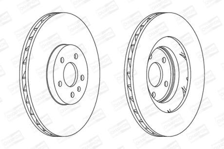 Гальмівний диск передній Audi A4, Q5 CHAMPION 562888CH-1