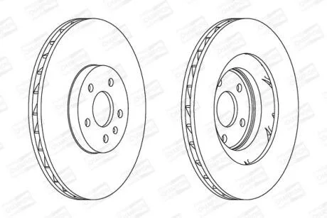 Гальмівний диск передній Audi A4, Q5 CHAMPION 562888CH-1