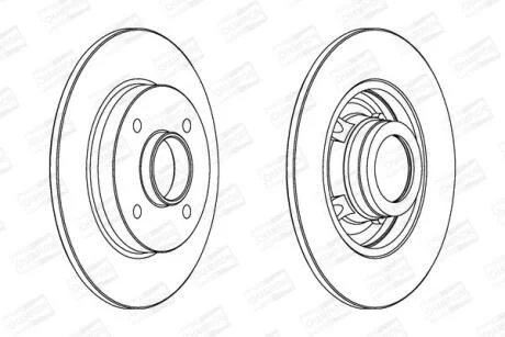 Гальмівний диск задній Peugeot 307/ Citroen C4 CHAMPION 562938CH-1