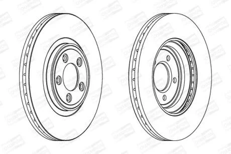 Гальмівний диск передній Jaguar X-Type II, XF I, XJ, XK II CHAMPION 563029CH1