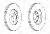 Диск тормозной передний (кратно 2) Peugeot 407, SW 2,2i, 3,0i V6 (04-) CHAMPION 563031CH-1 (фото 1)