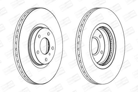 Гальмівний диск передній Nissan Murano / Infiniti G, M35, M45 CHAMPION 563032CH-1