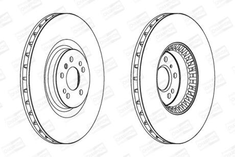 Гальмівний диск передній Mercedes GL, R-Class, M-Class CHAMPION 563054CH-1