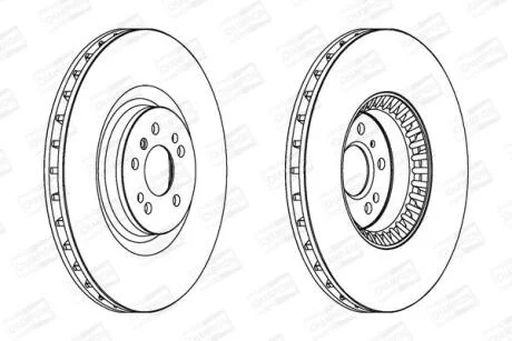 Гальмівний диск передній Mercedes GL, R-Class, M-Class CHAMPION 563054CH-1