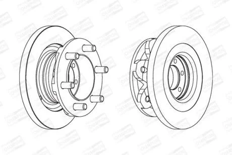 Гальмівний диск передній Iveco Daily CHAMPION 567118CH1