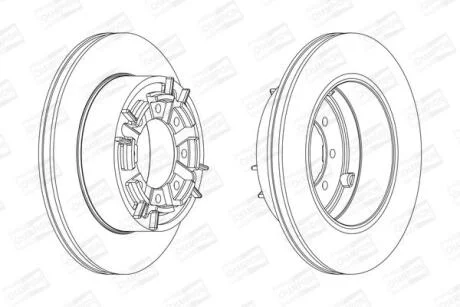 FIAT диск гальмівний задн.Iveco Daily II,III 89- CHAMPION 567128CH1