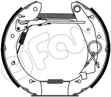 Гальмівні колодки бараб. Berlingo/Partner/Espace III 96-(+монт. к-т та циліндри(алюм.) d=22mm) CIFAM 151-430