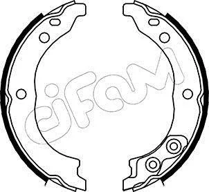 Комплект гальмівних колодок, стоянкове гальмо CIFAM 153089
