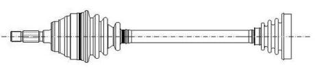 VW піввісь лів.L=540mm 22/33 зуб.Golf I,II,,Jetta I,II,Polo CIFAM 655002