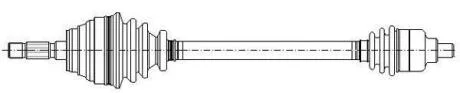 RENAULT піввісь прав (з ABS L=746mm 23/23 зуб. MEGANE I (BA0/1_) 1.8 01-03, MEGANE I Classic (LA0/1_) 2.0 i 99-03, SCENIC I вен (JA0/1_, FA0_) 2.0 99-03 CIFAM 655595
