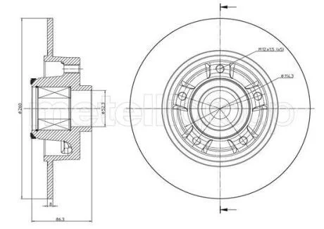 RENAULT Диск тормозн.с подшипн.задн.Scenic,Grand Scenic,Megane 09- CIFAM 8001095