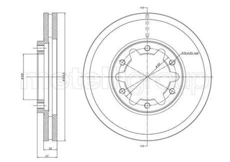 NISSAN гальмівний диск передн. Patrol 00- CIFAM 8001175