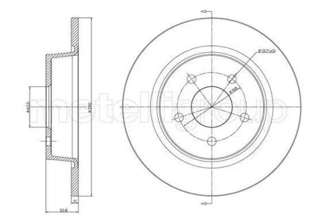 Гальмівний диск зад. Transit Connect/Kuga/C-max 10- 1.0-2.0 CIFAM 8001251C