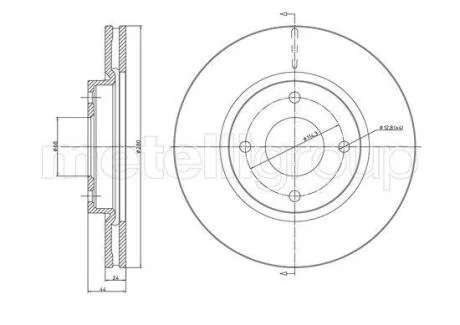 Гальмівний диск пер. Cube/Latio/Versa/Tiida/Tiida 05- CIFAM 8001259C
