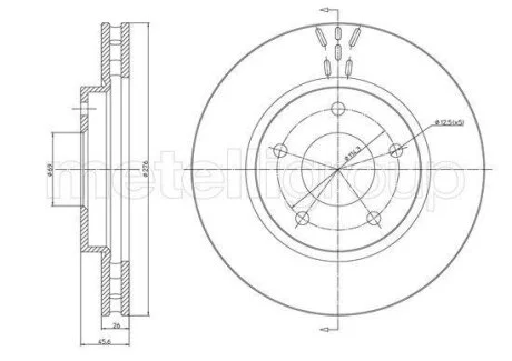 Гальмівний диск пер. Lancer/Caliber 10- CIFAM 8001269C