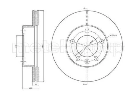 Гальмівний диск перед. Master/NV400 10- CIFAM 8001286C