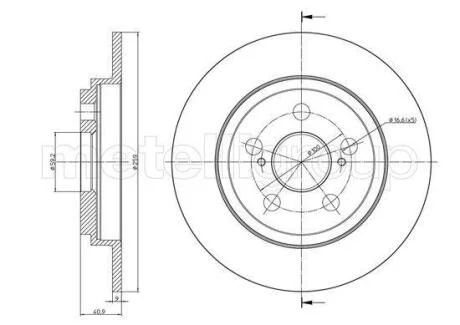 TOYOTA Гальмівний диск URBAN CRUISER 1.4 D-4D 09-14 CIFAM 8001309C