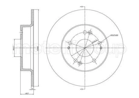 Гальмівний диск задн. XR-V/Spirior/Vezel/Accord/Accord 08- CIFAM 8001330C