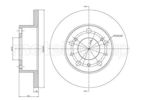 Гальмівний диск перед. A3/C25/Ducato/J5 (85-96) CIFAM 800134