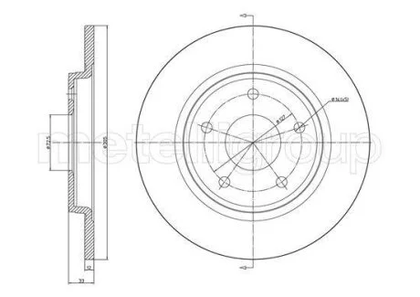 Диск гальмівний задній Chrysler Grand Voyager 07- CIFAM 800-1382C
