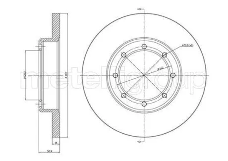 RENAULT диск гальмівний задн. Master, Opel Movano 10- CIFAM 8001385C
