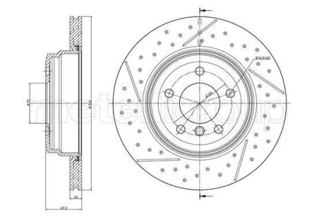 BMW Гальмівний диск задн. 1 (E81), 1 (E87), 3 (E90), 3 Touring (E91), 3 (E92) CIFAM 800-1693C