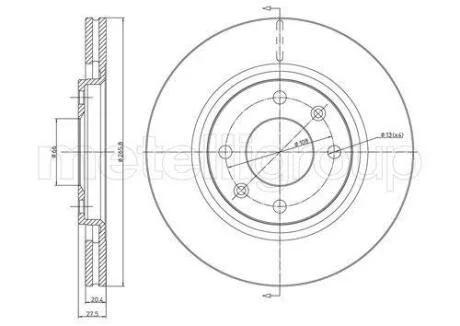 Диск тормозной передн. Citroen Berlingo 96-02 CIFAM 800191