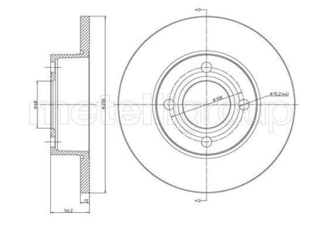 Диск тормозной перед. AUDI 80 91-96 CIFAM 800233