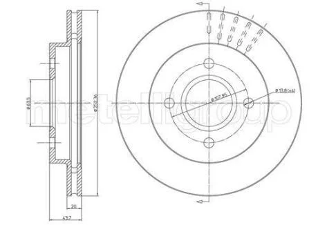 Гальмівний диск задн. Mondeo/Scorpio (93-01) CIFAM 800317