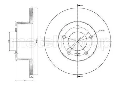 DB Гальмівний диск передній G-CLASS (W461) G 280 CDI (461.304, 461.334, 461.339, 461.344, 461.390) 09- CIFAM 800419