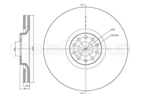 Гальмівний диск A4/A6/Allroad/Exeo (97-13) CIFAM 800705C