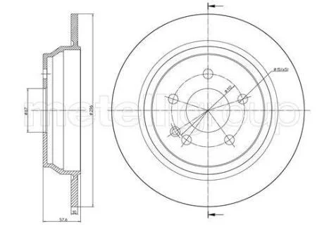 DB Диск тормозной задний Viano,Vito (W639) 03- CIFAM 800712