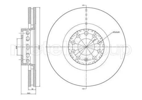 Гальмівний диск пер. A8/A6/Phaeton 96-10 CIFAM 800737C