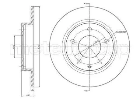 Гальмівний диск задн. 626/Capella/MX6/Probe/Telstar (91-21) CIFAM 800786