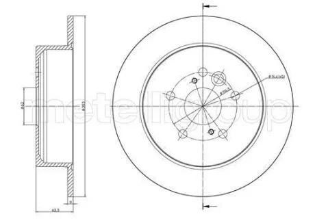 Гальмівний диск задн. J11/Tiggo/RAV 4 01- CIFAM 800803C