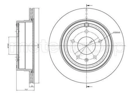 Гальмівний диск зад. Captiva/Antara 06- 2.0-3.2 CIFAM 800893C