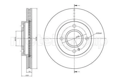 FORD диск гальм. передн. Fiesta 08- CIFAM 800-975C