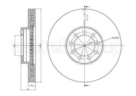 Гальмівний диск перед.Daily 05- CIFAM 800989C