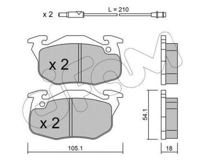 Гальмівні колодки перед. CITROEN Saxo PEUGEOT 1xx/2xx/3xx/4x CIFAM 8220370