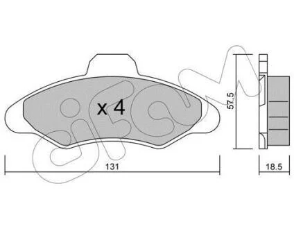 FORD колодки гальмів.передн.Escort 90- CIFAM 8220710