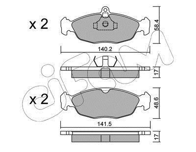 OPEL Тормозные колодки передние Astra F 91-,Vectra A 88-,Daewoo Lanos,Nexia CIFAM 8220770